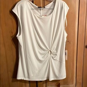 Ivanka Trump Cream Ruched Blouse